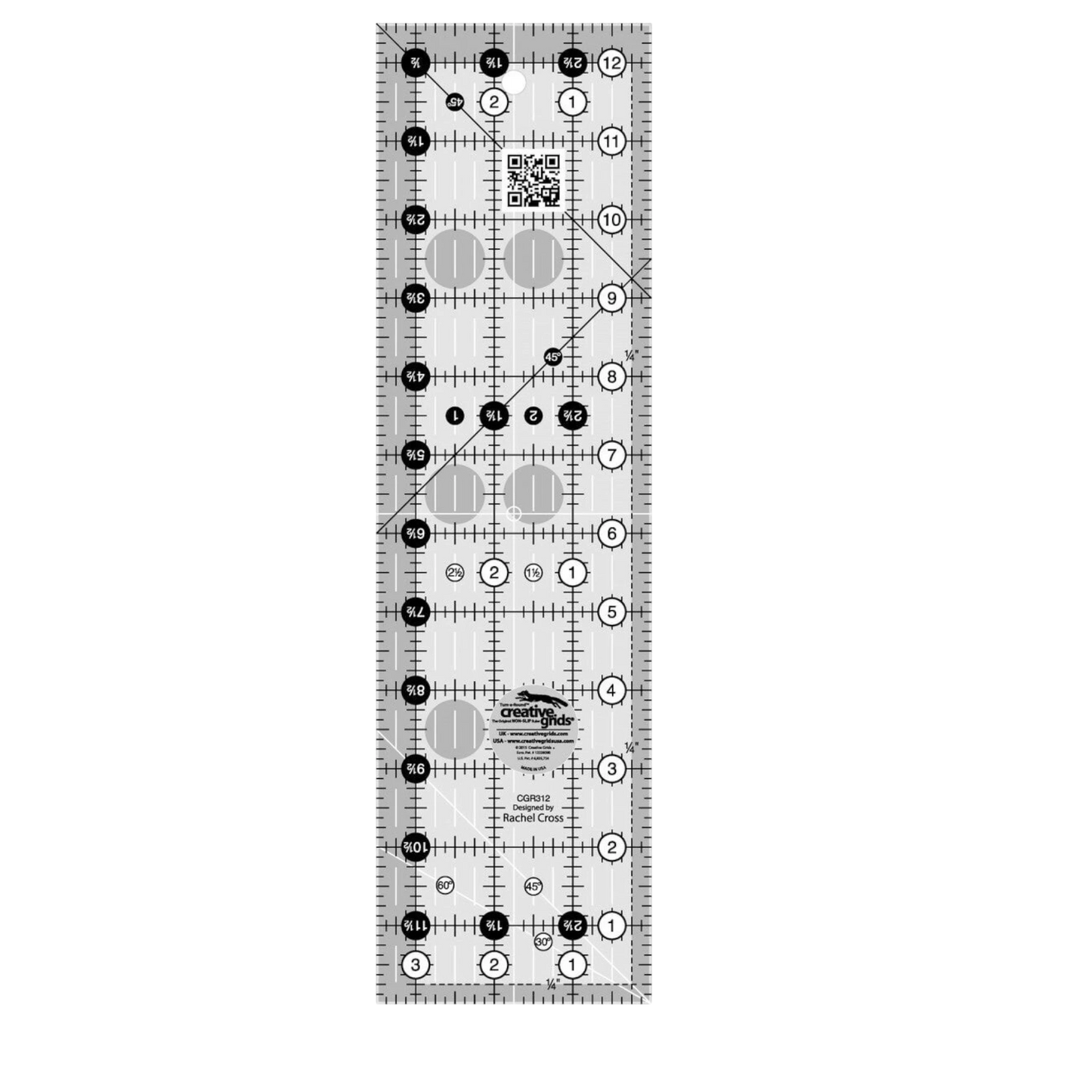 Quilt Patchwork Ruler 3.5 x 318 mm Rectangle - CGR312 in for garment repair, mending and sewing projects