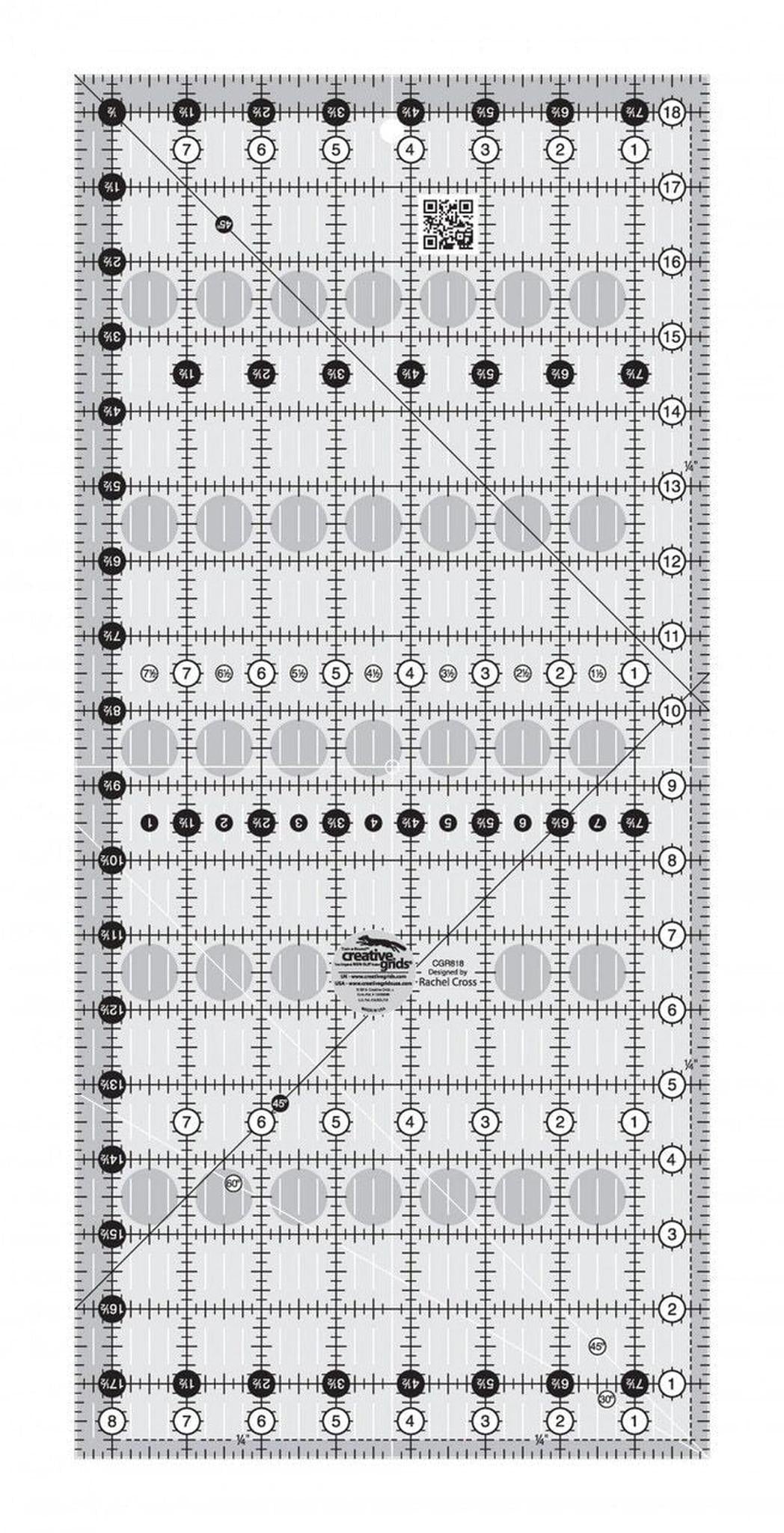 Quilt Patchwork Ruler Rectangle CGR818 for garment repair, mending and sewing projects