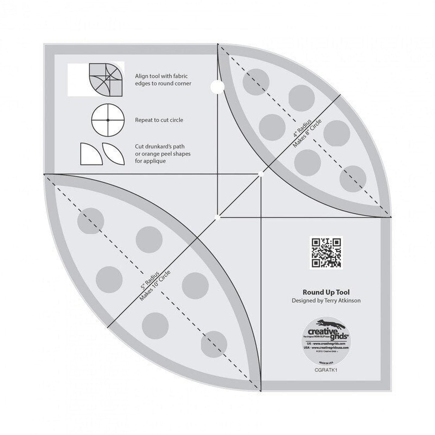 Round Up Tool and Quilting Ruler - CGRATK1 , crafting and sewing tasks
