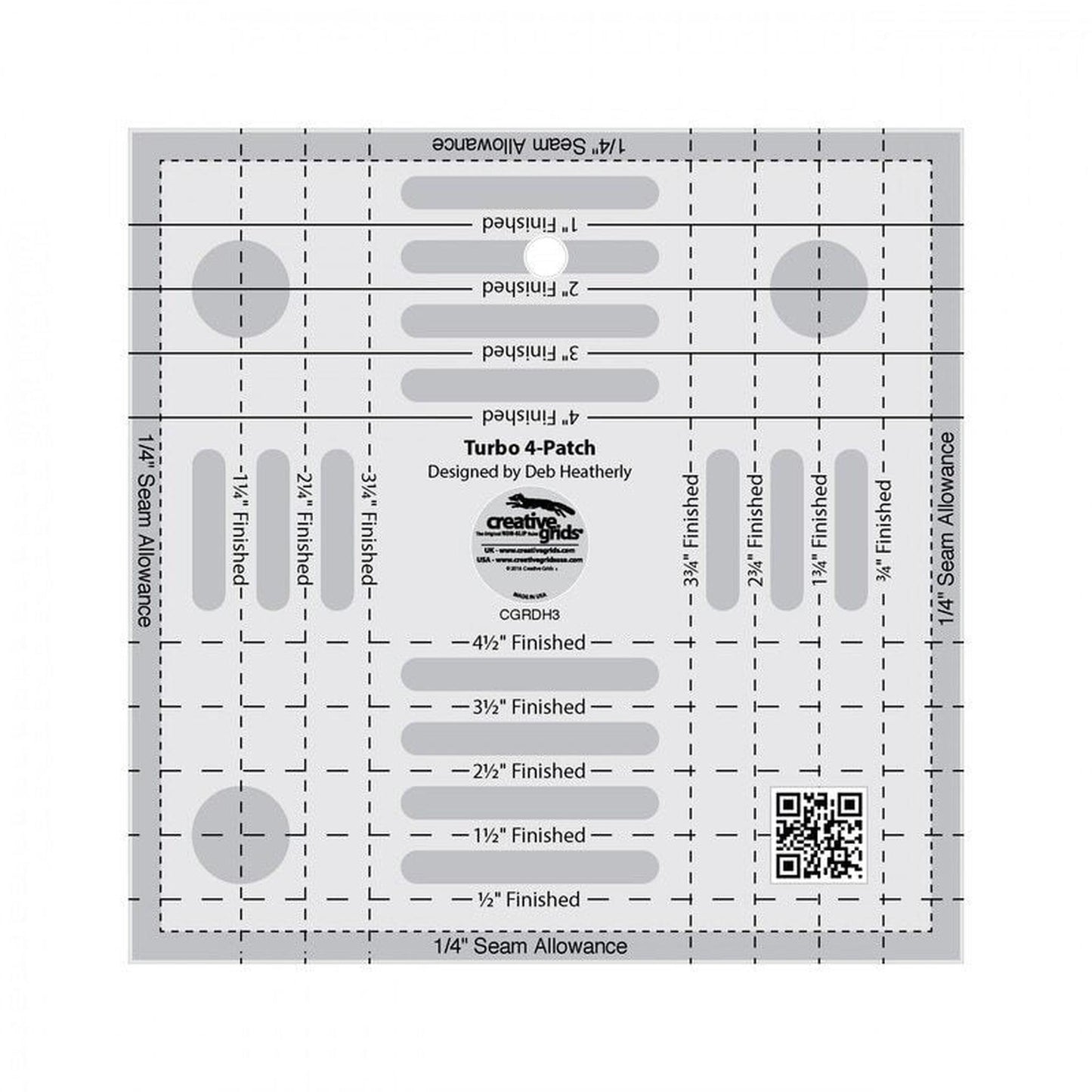 Turbo 4 Patch Template - CGRDH3 for garment repair, mending and sewing projects
