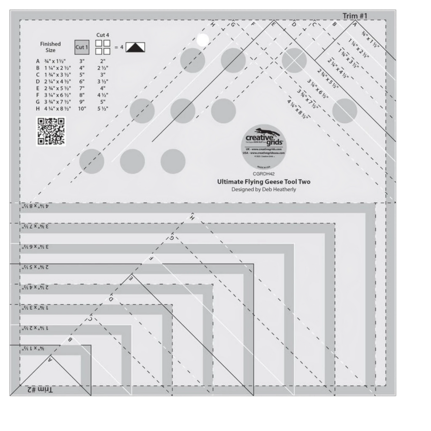 Creative Grids Ultimate Flying Geese Tool Two , crafting and sewing tasks