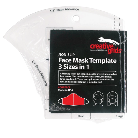 Face Mask Template 3 Sizes in 1 for precise cutting, marking and patchwork