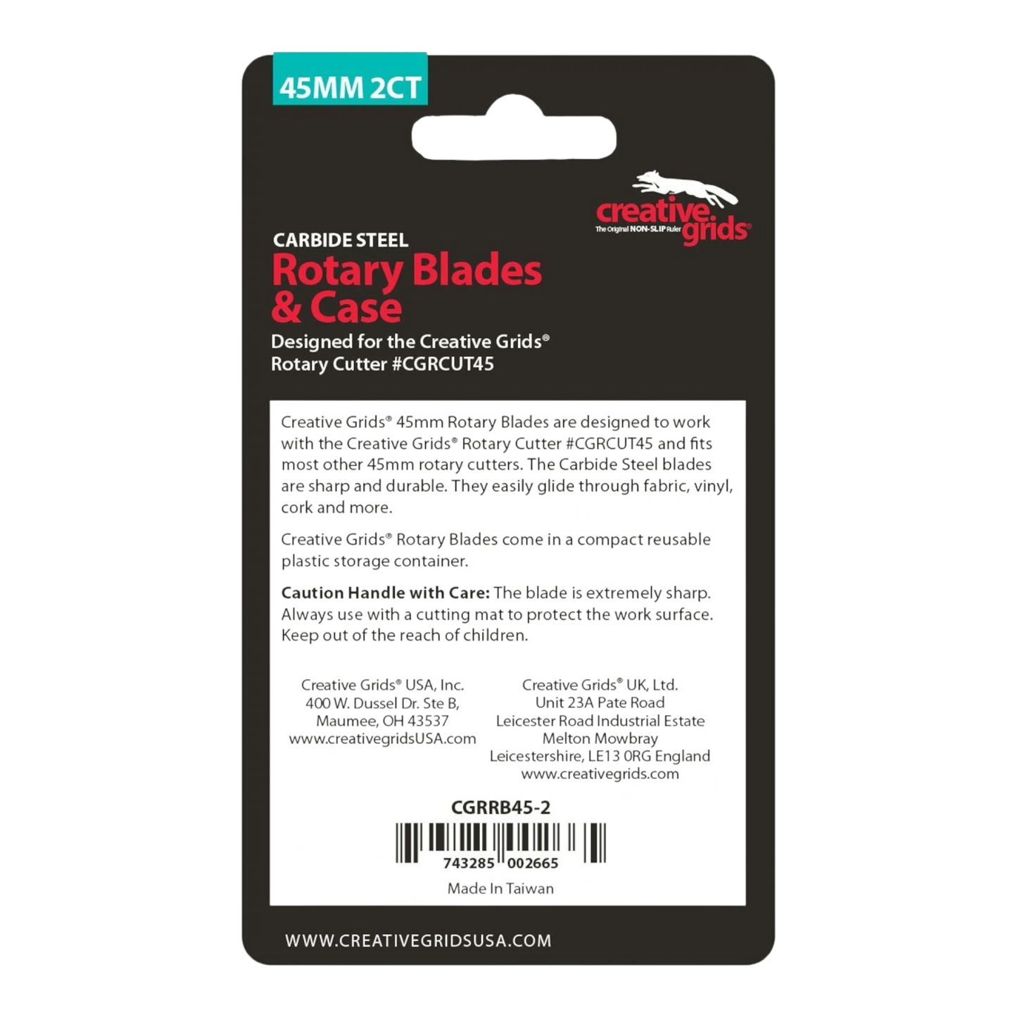 45 mm Replacement Rotary Blade 2pk sewing and quilting product