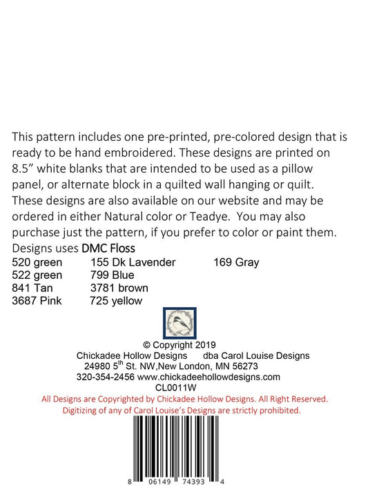 Hand Embroidery Design - Rainwater - White sewing and quilting product
