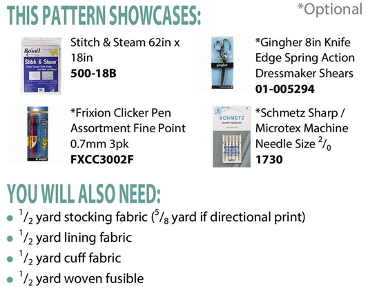 Fabric Magic Cuff Stocking Pattern for patchwork, quilting and sewing