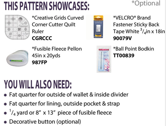 Just the Necessities Wallet sewing and quilting product