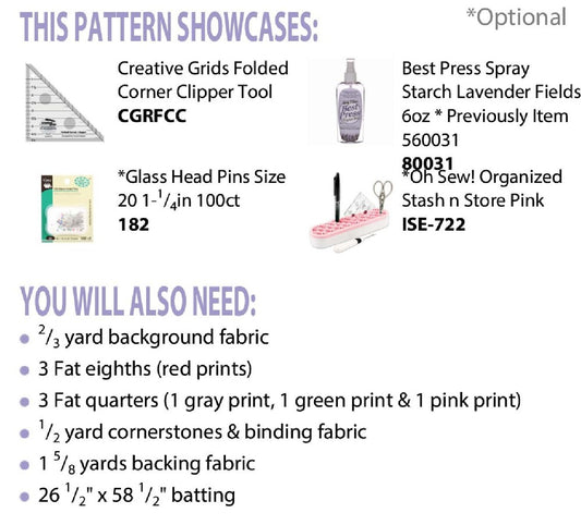 Begonia Table Topper Pattern , quilting and craft projects