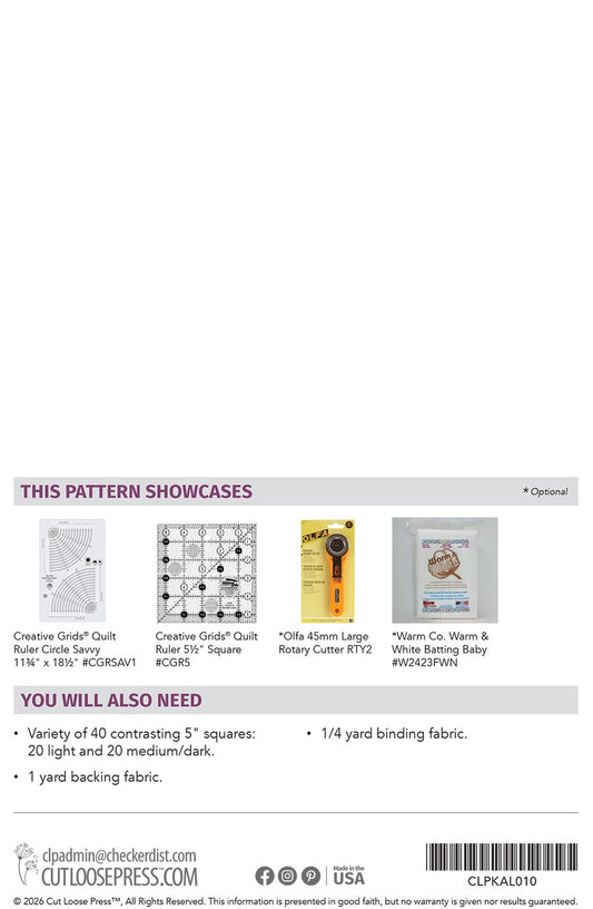 Equal Exchange Table Topper Pattern by Cut Loose Press - back