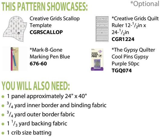 Simple Scallop Baby Quilt sewing and quilting product