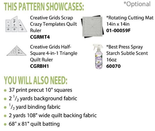 Scrap Crazy Bear Paw Quilt Pattern from Cut Loose Press , quilting and craft projects