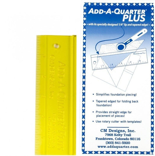 Add-A-Quarter Ruler - 6Plus Yellow for precise cutting, marking and patchwork