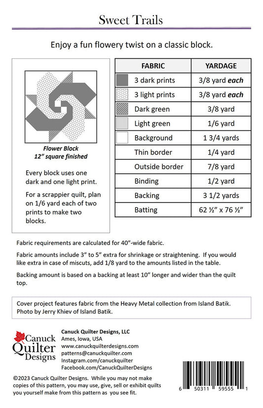 Sweet Trails Quilt Pattern , quilting and craft projects