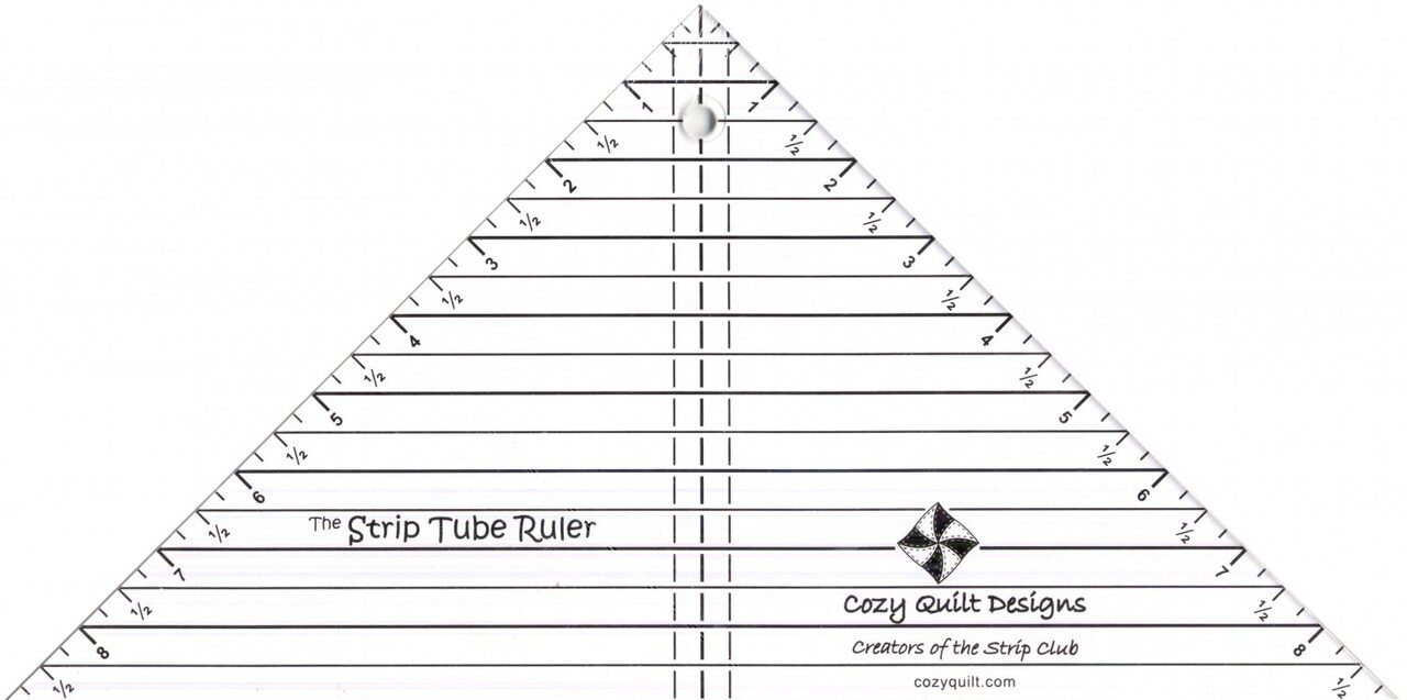 Strip Tube Ruler by Cozy Quilt Designs for precise cutting, marking and patchwork