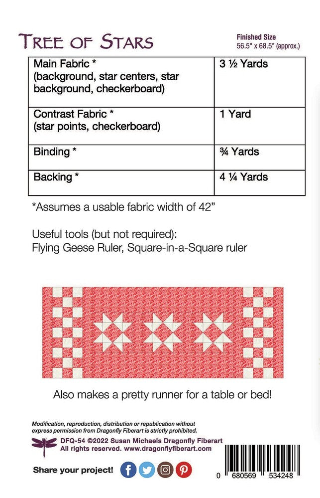 Tree of Stars Quilt Pattern , quilting and craft projects
