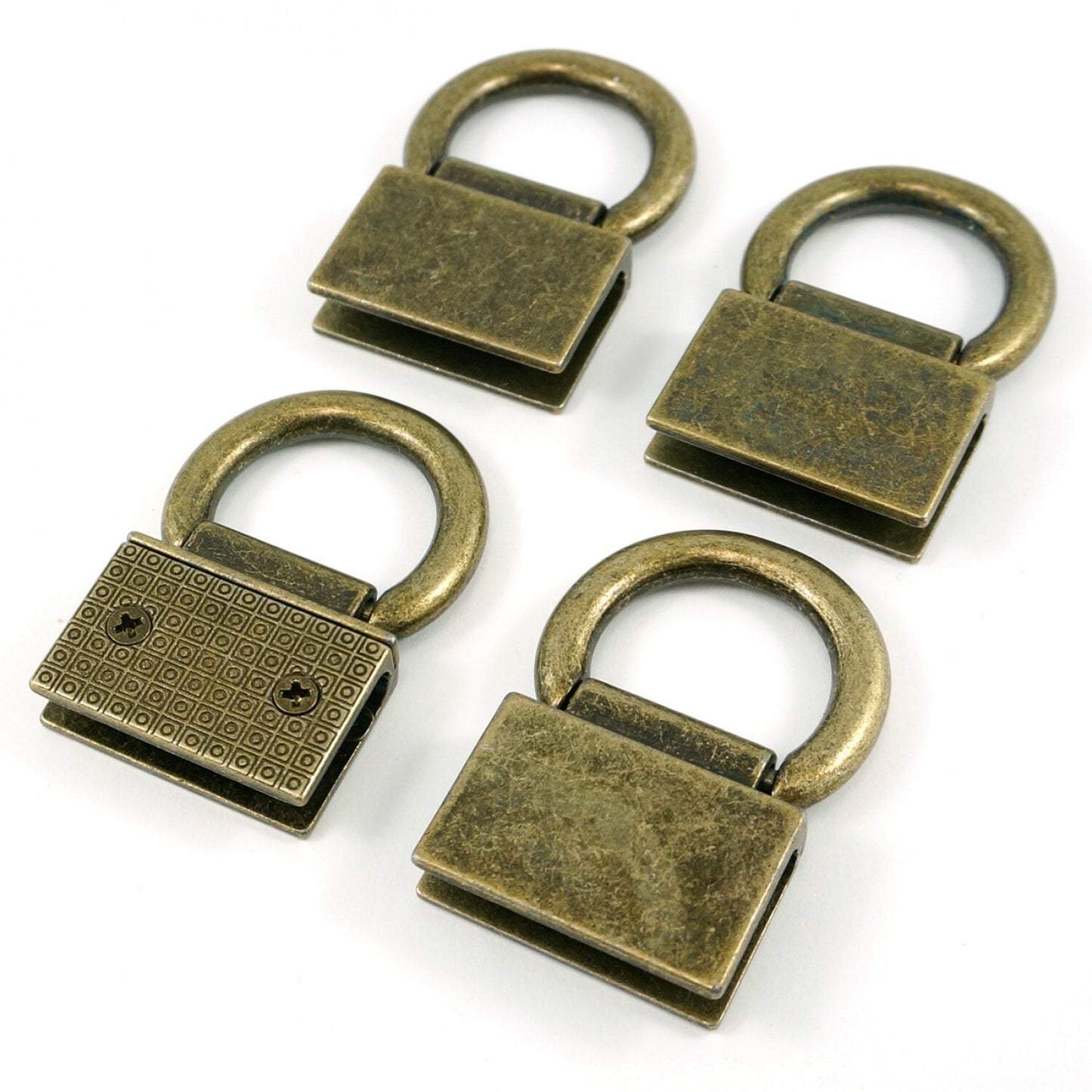 Emmaline Edge Connector Strap Anchors - Antique Brass sewing and quilting product