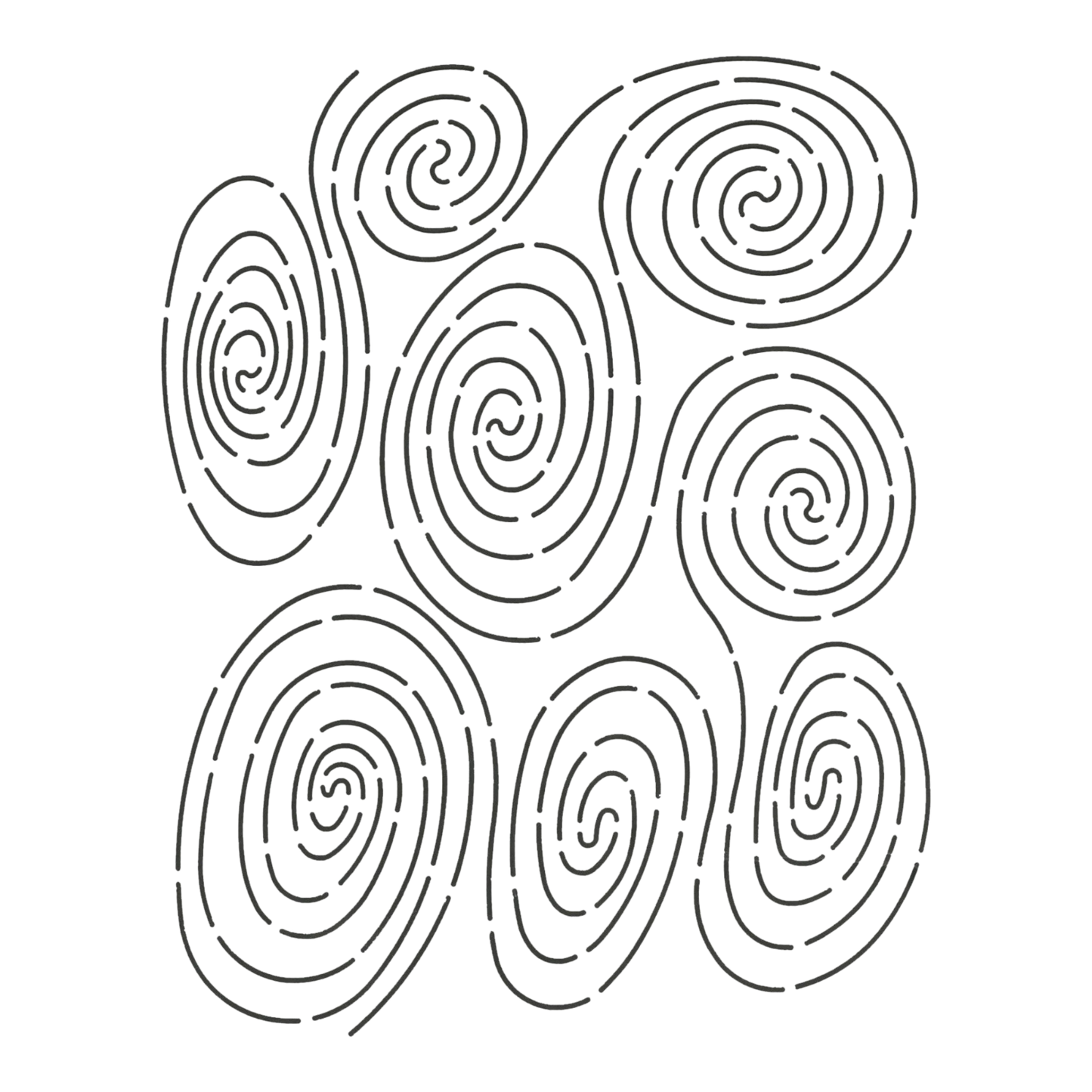 Rain Circles Block 203 mm Stencil for precise cutting, marking and patchwork