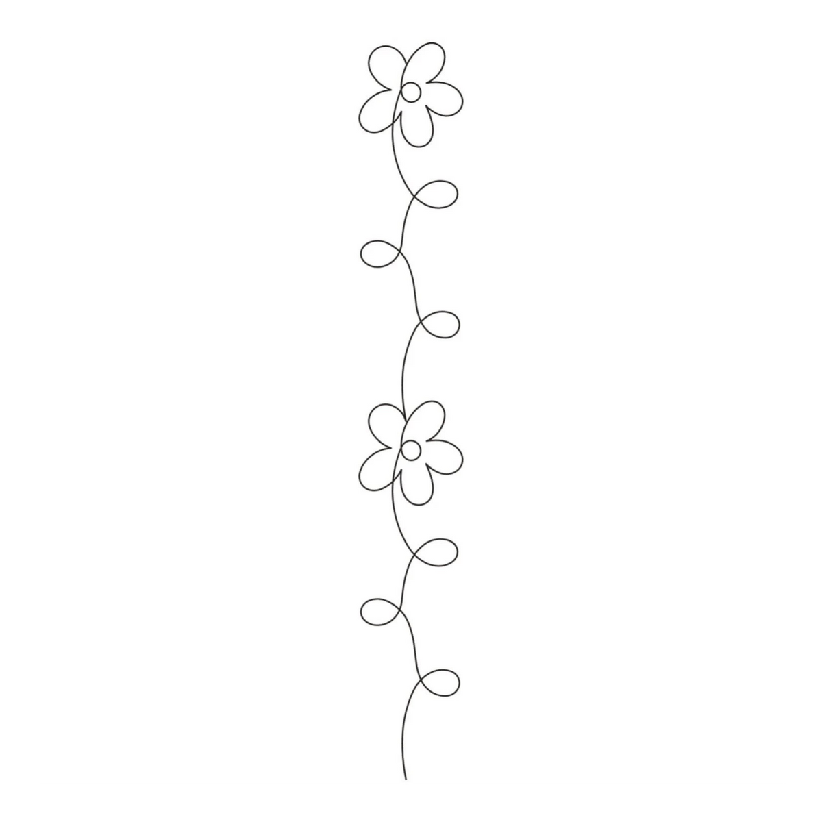 Everything Fabric Primrose border quilting stencil featuring a flowing vine with flowers on clear Mylar plastic