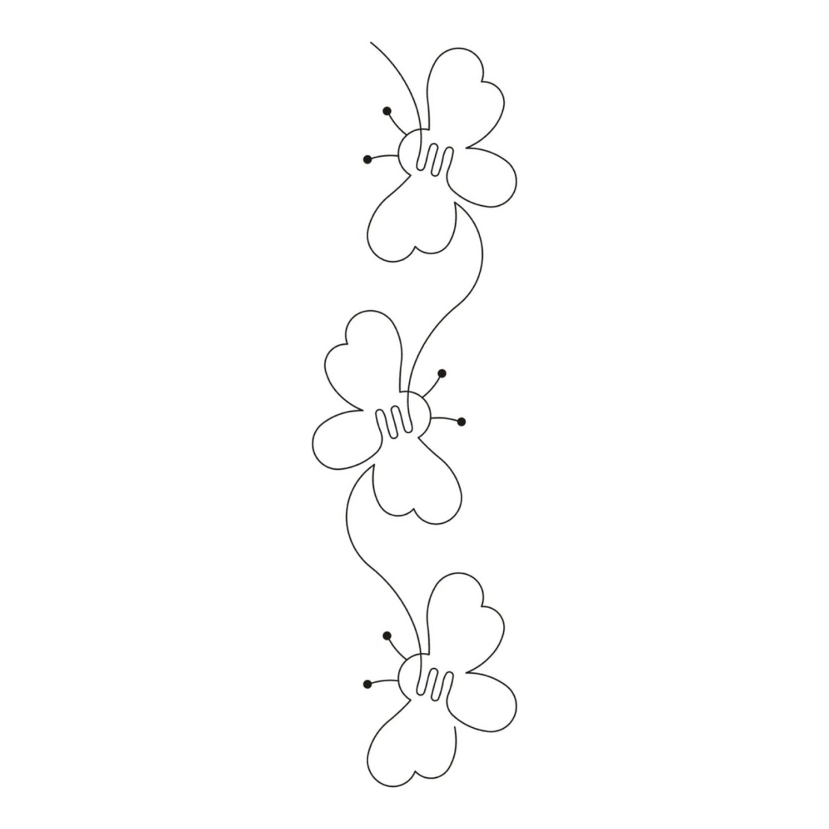 Everything Fabric Sweet Bee Border quilting stencil featuring a repeating bee design on clear flexible Mylar plastic.