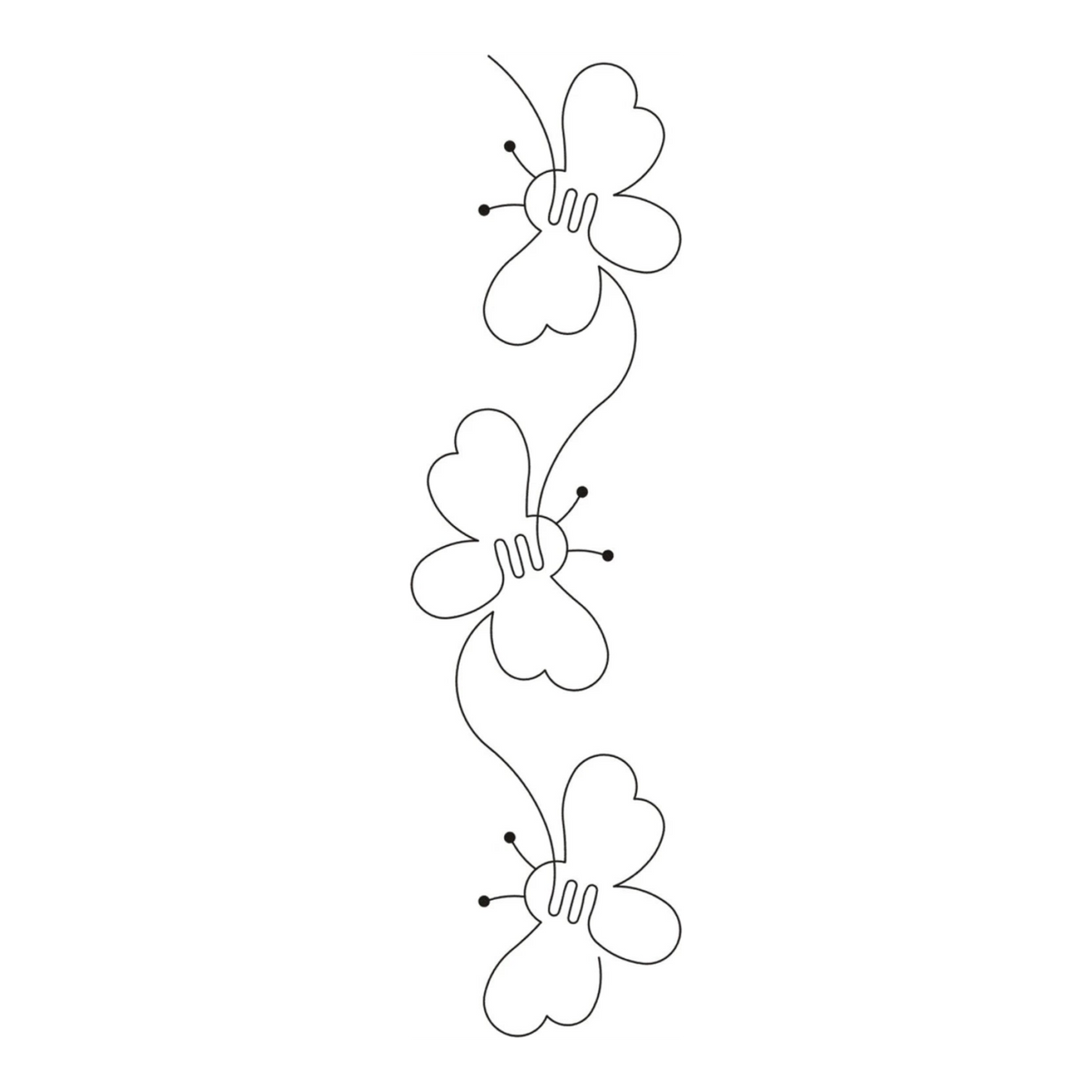 Everything Fabric Sweet Bee Border 4.5-inch quilting stencil made of clear, flexible, reusable Mylar plastic.