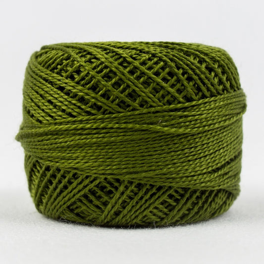 Eleganza 8wt Solid Perle Cotton Ball - Lazy Lizard for embroidery, stitching and decorative needlework