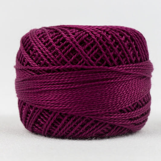 Eleganza 8wt Solid Perle Cotton Ball - CLARET for embroidery, stitching and decorative needlework