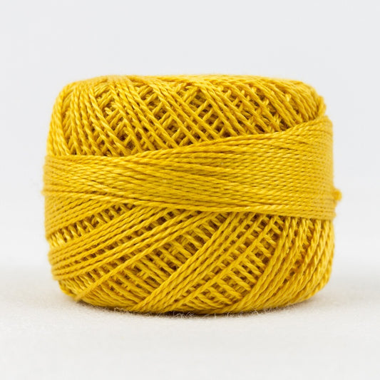 Eleganza 8wt Solid Perle Cotton Ball - OLD GOLD for embroidery, stitching and decorative needlework