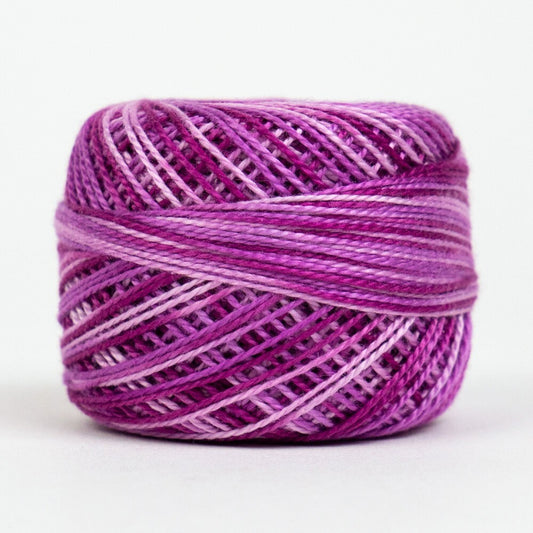 Eleganza 8wt Variegated Perle Cotton Ball - FUCHSIA for embroidery, stitching and decorative needlework