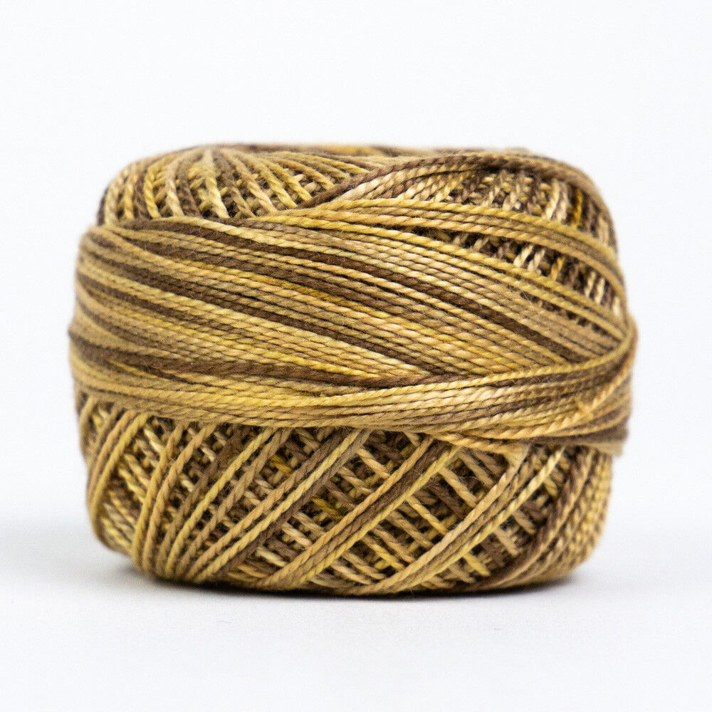 Eleganza 8wt Variegated Perle Cotton Ball - Pumpernickel for embroidery, stitching and decorative needlework