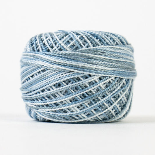 Eleganza 8wt Variegated Perle Cotton Ball - ARCTIC WIND for embroidery, stitching and decorative needlework