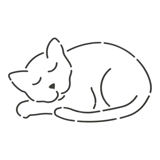 Catnapper 127 mm x 76 mm Quilt Stencil for precise cutting, marking and patchwork