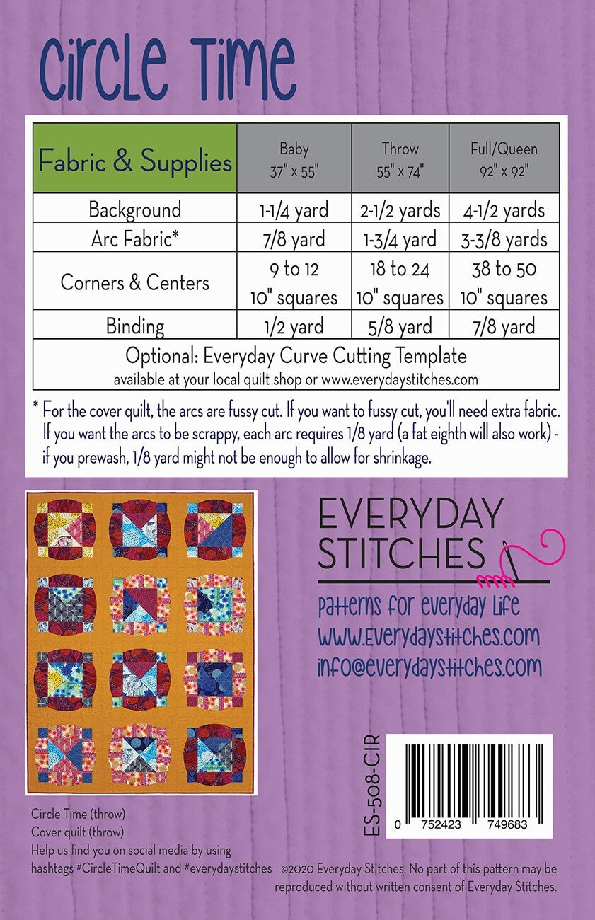 Circle Time Quilt Pattern , quilting and craft projects