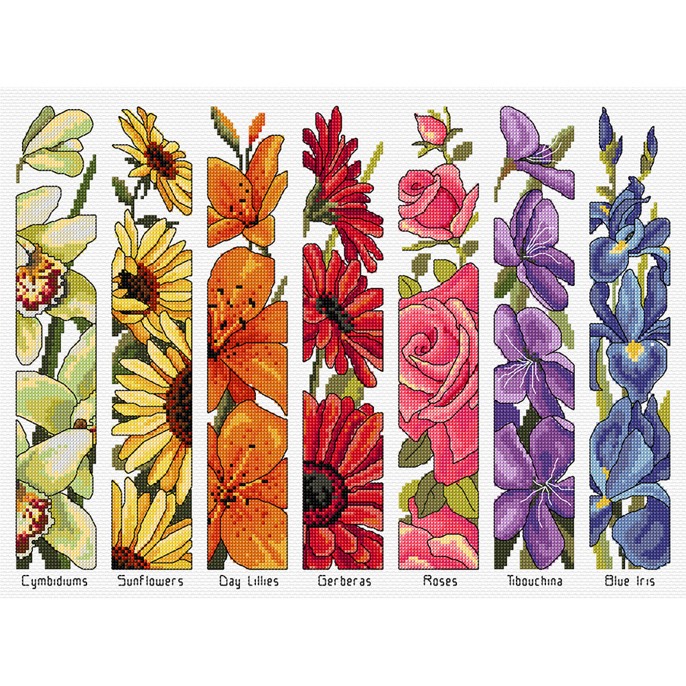 Parallel Petals Cross Stitch Pattern , quilting and craft projects