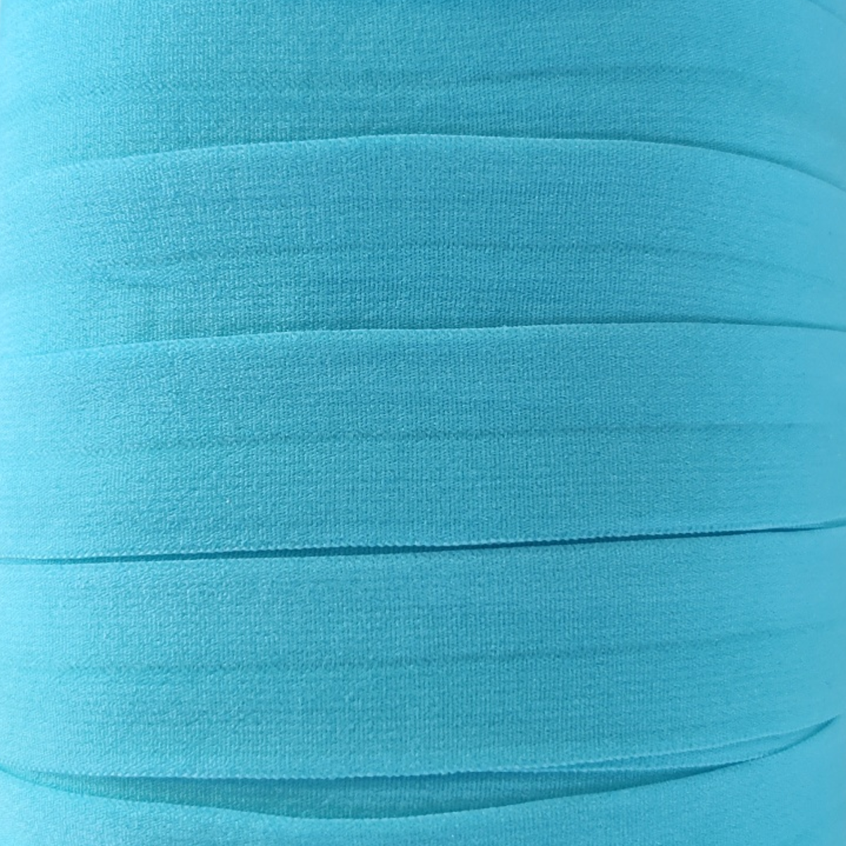 Fold Over Elastic 20 mm Matte - Teal Blue for garments, sewing and bag making projects