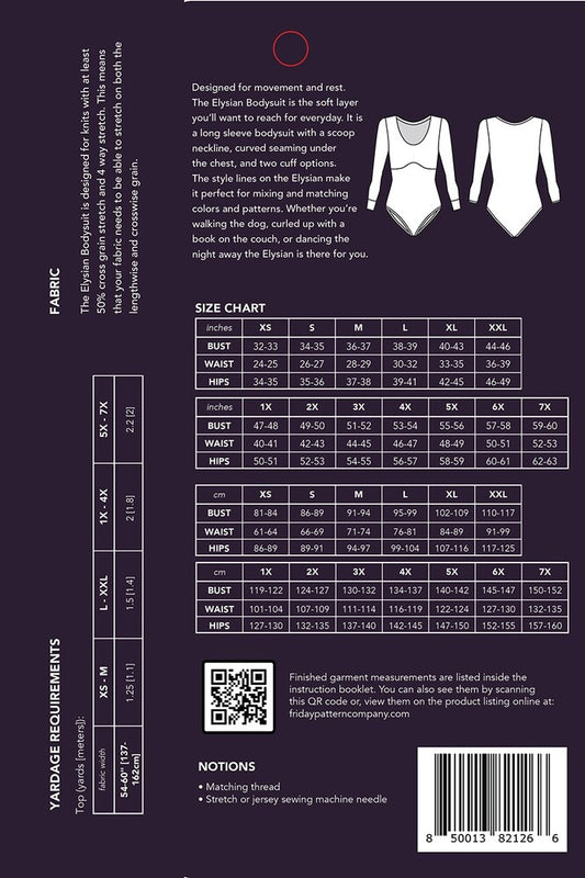 Elysian Bodysuit Pattern , quilting and craft projects