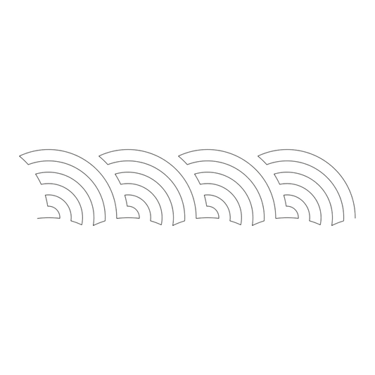 Quilt Stencil Baptist Fan Background - 114 mm for precise cutting, marking and patchwork