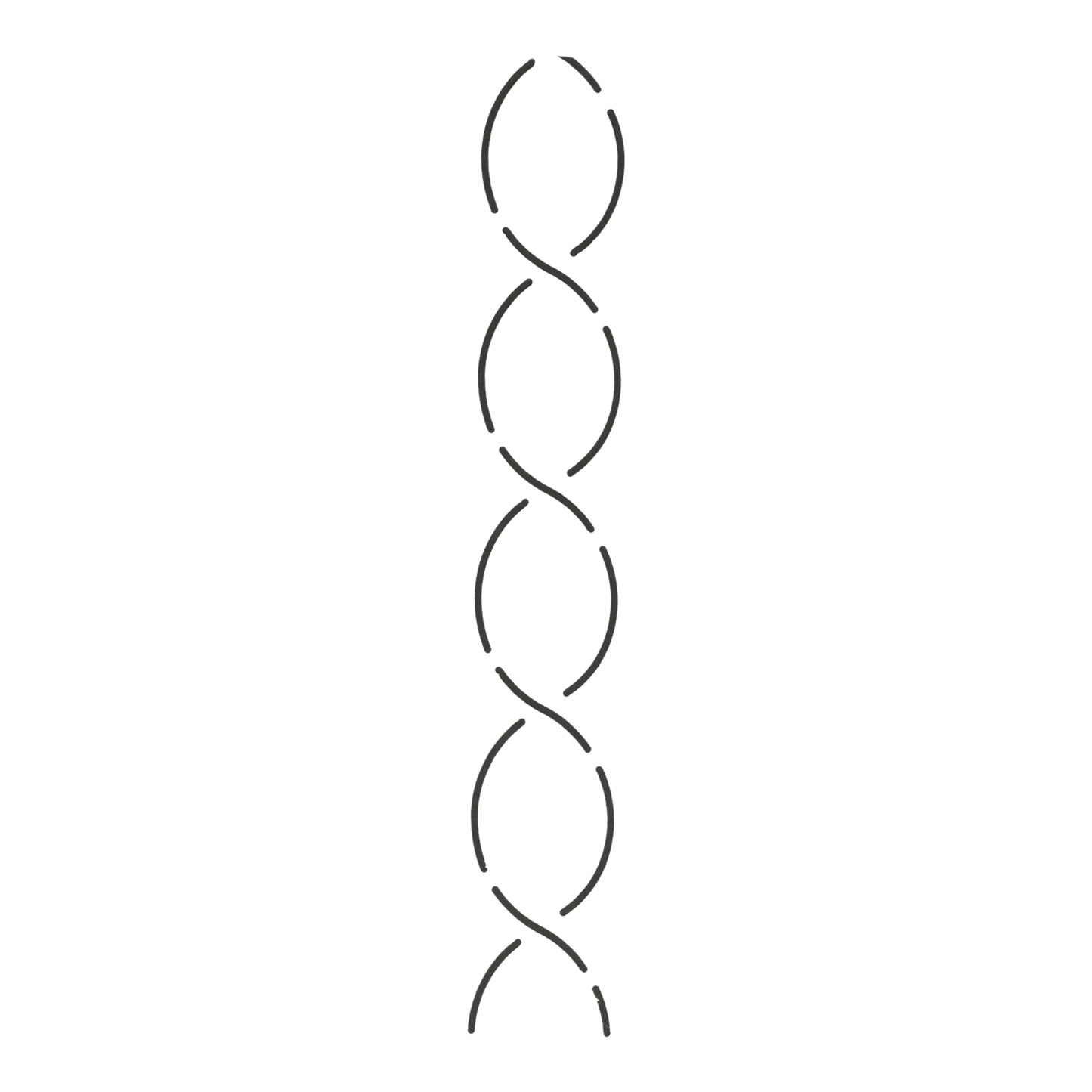 Quilt Stencil Simple Cable for precise cutting, marking and patchwork