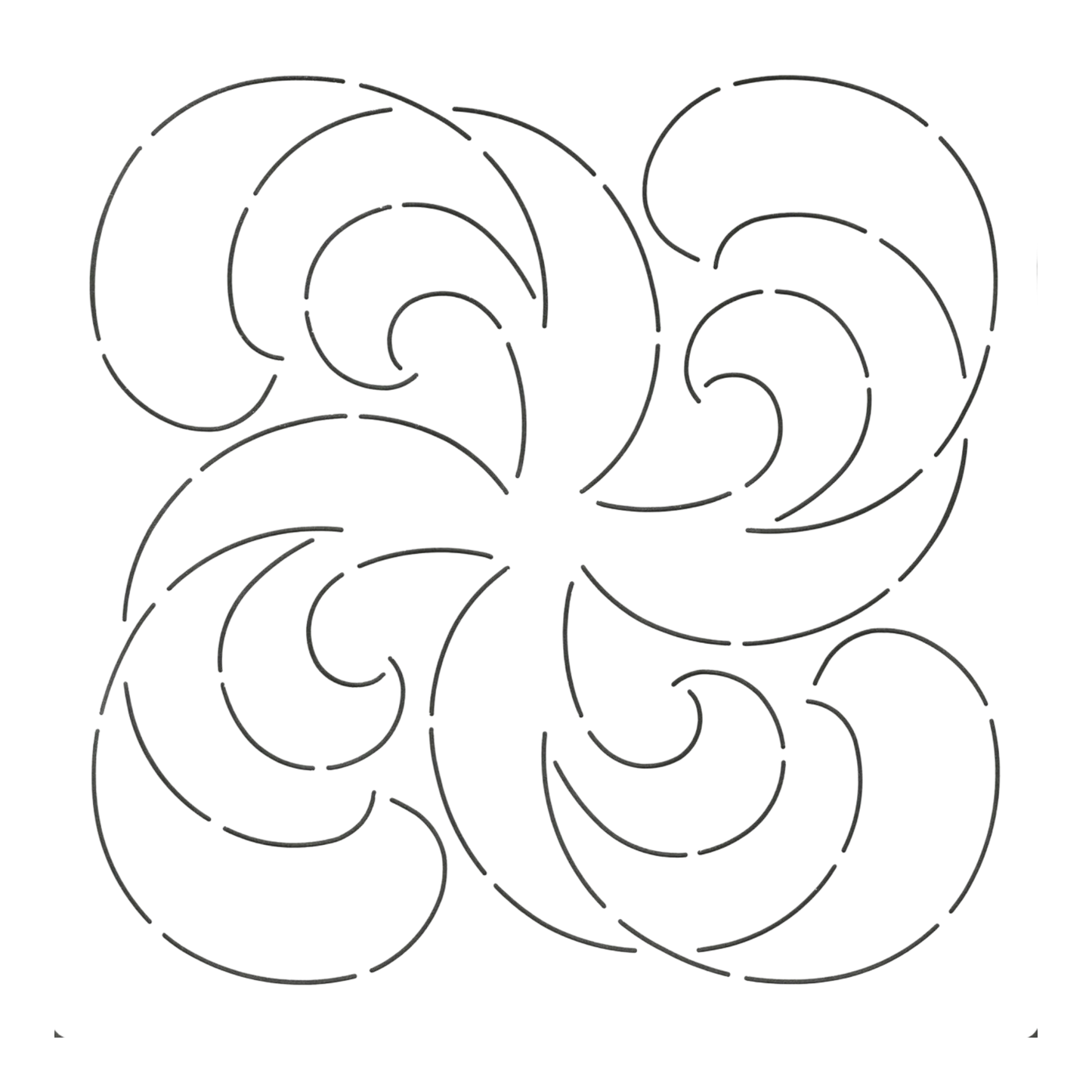 Quilt Stencil Wondrous Waves for precise cutting, marking and patchwork