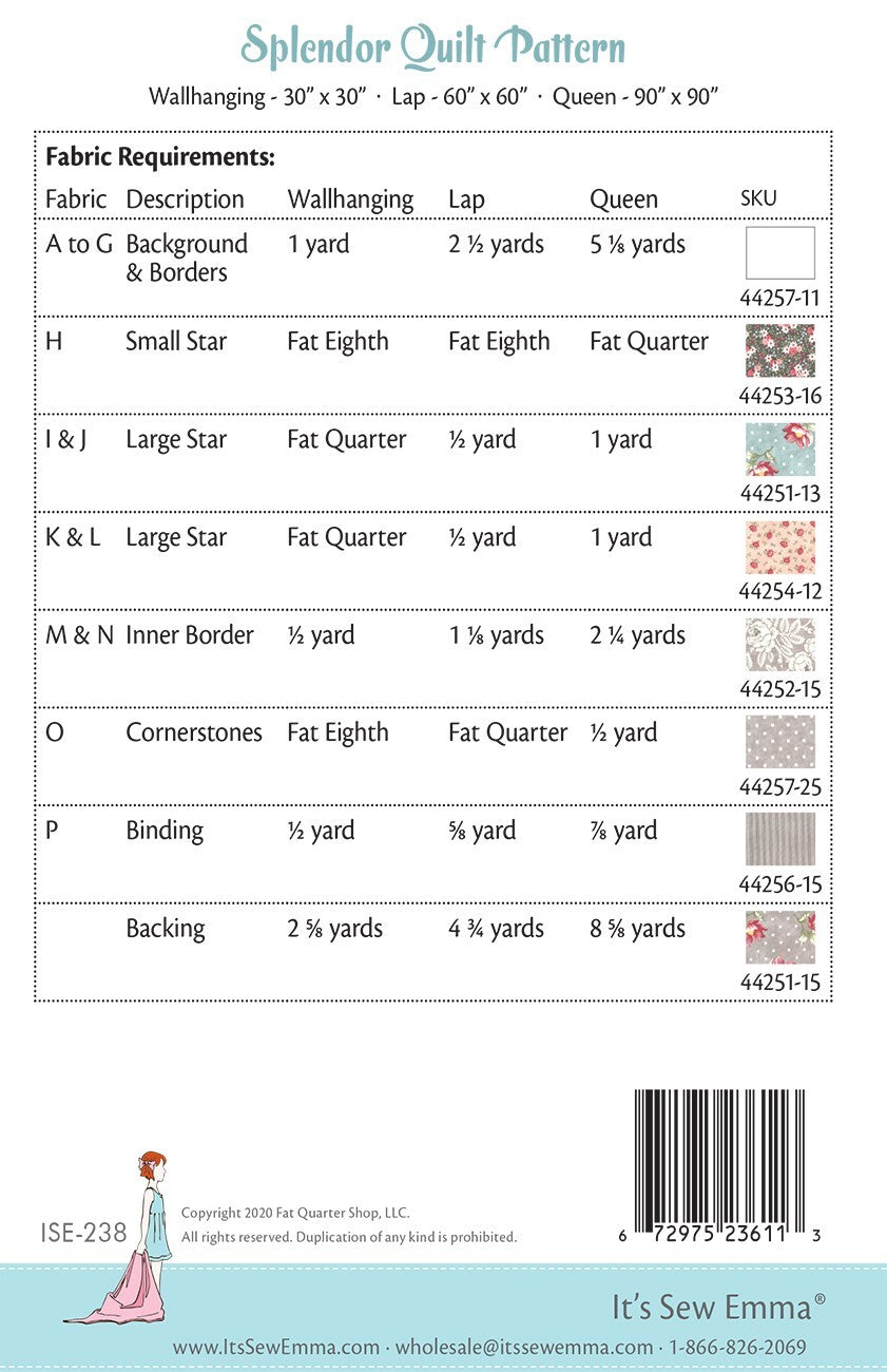Splendor Quilt Pattern - It's Sew Emma , quilting and craft projects