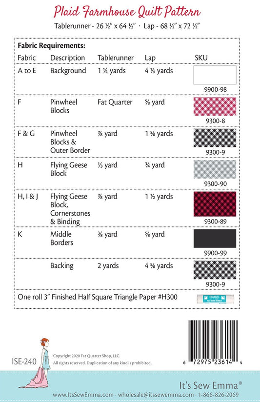 Plaid Farmhouse Quilt Pattern - It's Sew Emma , quilting and craft projects
