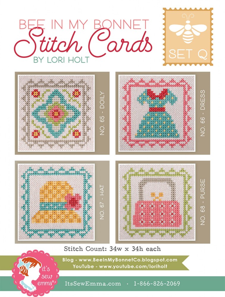 Lori Holt - Bee In My Bonnet Stitch Cards Set Q sewing and quilting product