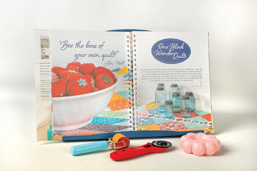 Denim Bee's Knees Book Stand by Lori Holt of Bee In My Bonnet Co , quilting and craft projects
