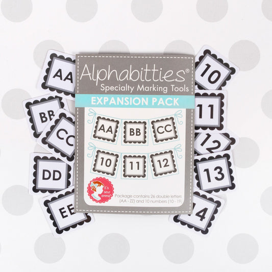 Alphabitties Grey Expansion Pack- It's Sew Emma sewing and quilting product
