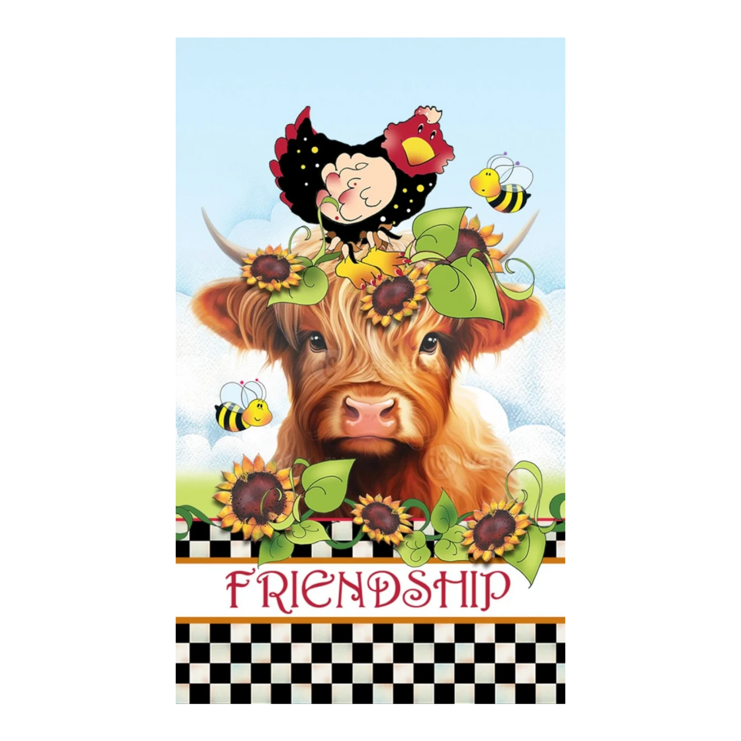 Highland Cow Friendship Magnet