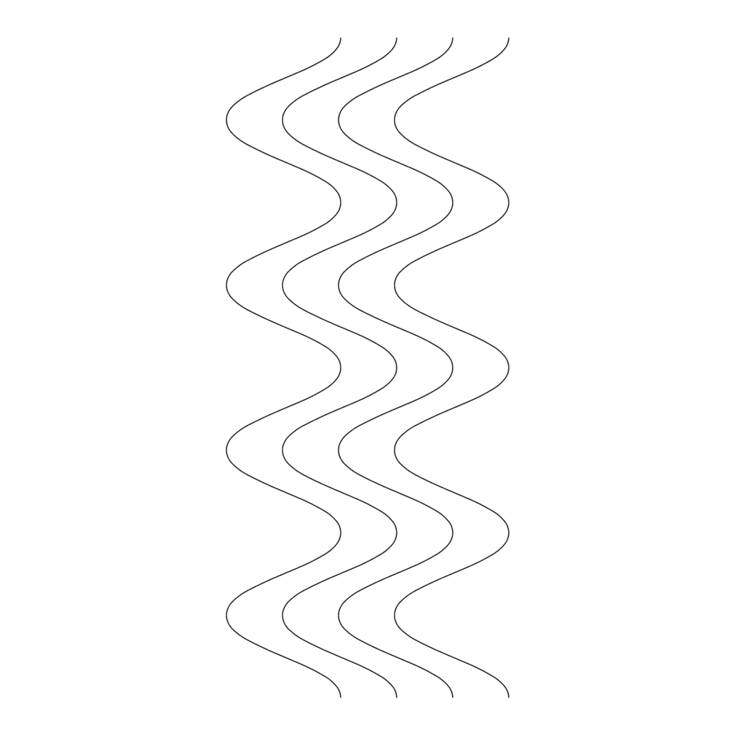 Waves Stencil 64 mm for precise cutting, marking and patchwork