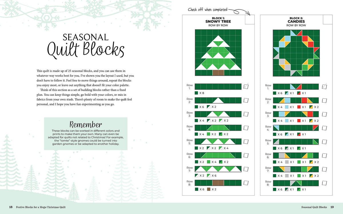 Festive Blocks for a Mega Christmas Quilt Book – book preview 3