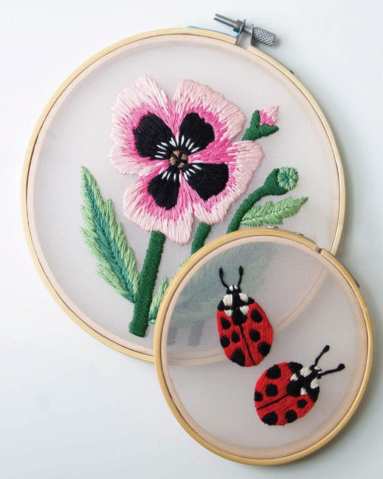 Organza Hoop Art Book for embroidery, stitching and needlework