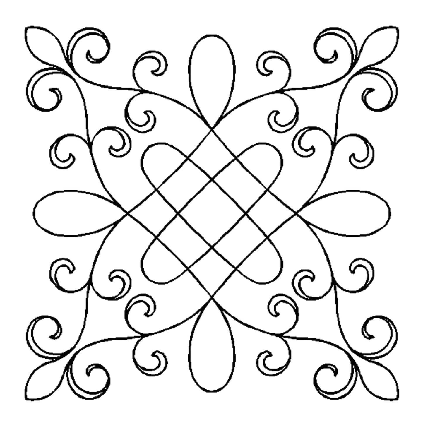 Quilt Stencil - Garden Gate 229 mm for precise cutting, marking and patchwork
