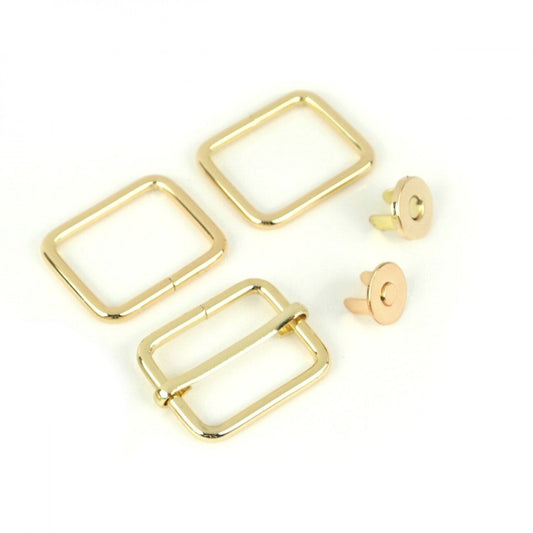 Charade Hardware Kit - Rose Gold by Sallie Tomato for bag making and sewing projects