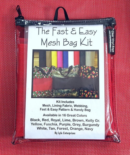 Fast and Easy Lime Mesh Bag Kit for bag making, sewing and creative projects