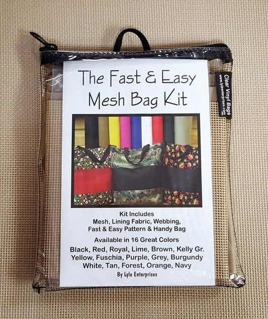 Fast and Easy Royal Mesh Bag Kit for bag making, sewing and creative projects